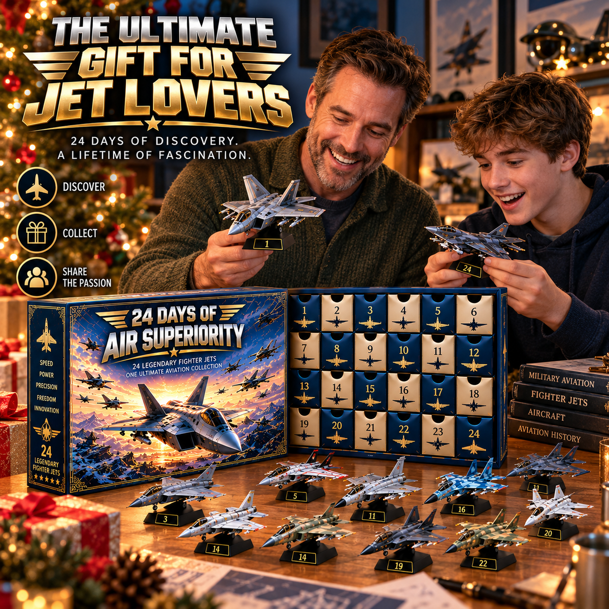 🔥 Ready to Rule the Skies?! ✈️ 2026 Fighter Jet Advent Calendar – 24 Days of Air Superiority!