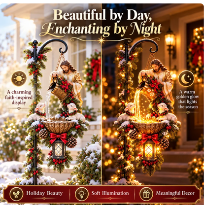 🔥Last Day 50% OFF- Jesus Blessing Hanging Fountain - Lighted Christian Christmas Garden Decor