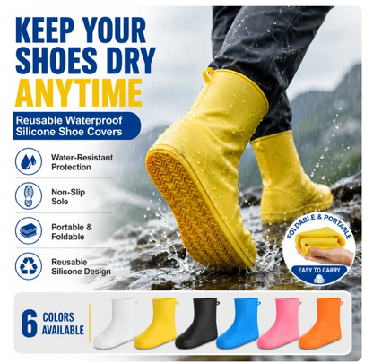 🌧️ Keep Your Shoes Clean, Dry & Ready for Anything! 👟 Heavy-Duty Waterproof Shoe Covers
