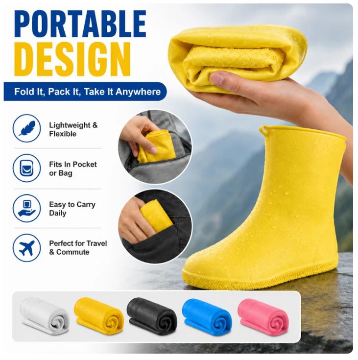 🌧️ Keep Your Shoes Clean, Dry & Ready for Anything! 👟 Heavy-Duty Waterproof Shoe Covers
