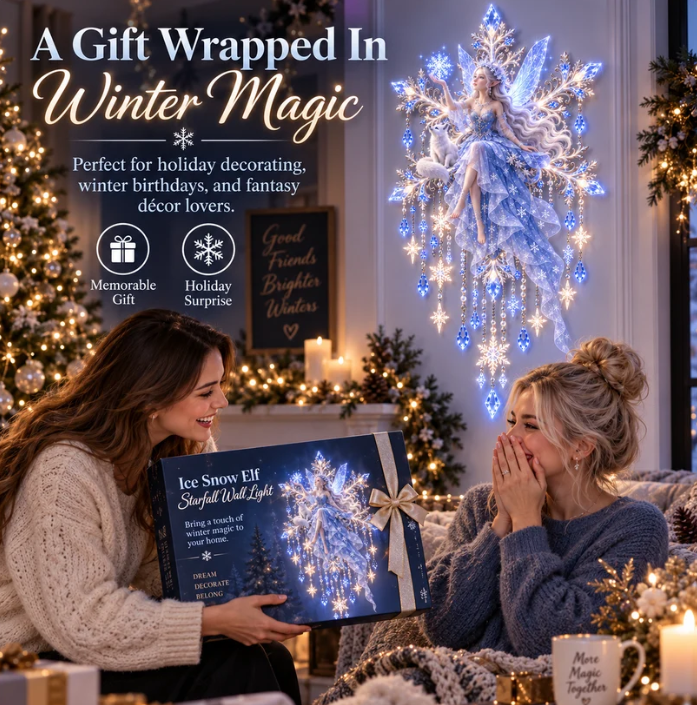 🔥 FINAL NIGHT! 50% OFF!Ice Snow Elf Starfall Wall Light❄️