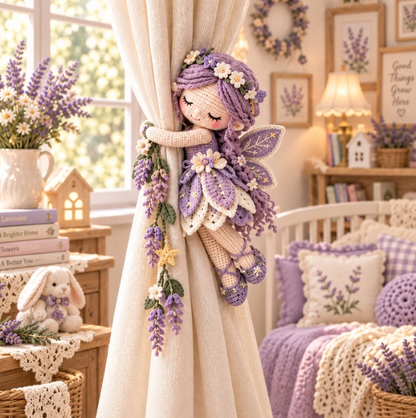 🌸Fairy Hug Crochet Curtain Tiebacks – 5 Magical Little Fairies to Hold Your Curtains & Brighten Your Day