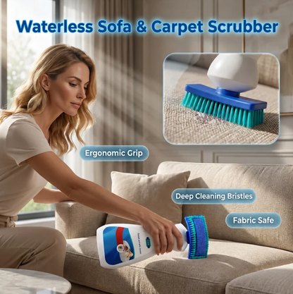 ✨No Rinsing Needed! 2-in-1 No-Rinse Sofa & Carpet Cleaner with Built-In Scrubbing Brush
