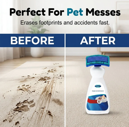✨No Rinsing Needed! 2-in-1 No-Rinse Sofa & Carpet Cleaner with Built-In Scrubbing Brush