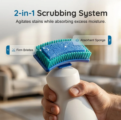 ✨No Rinsing Needed! 2-in-1 No-Rinse Sofa & Carpet Cleaner with Built-In Scrubbing Brush