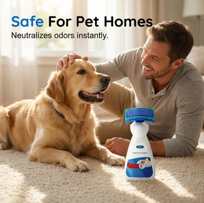 ✨No Rinsing Needed! 2-in-1 No-Rinse Sofa & Carpet Cleaner with Built-In Scrubbing Brush