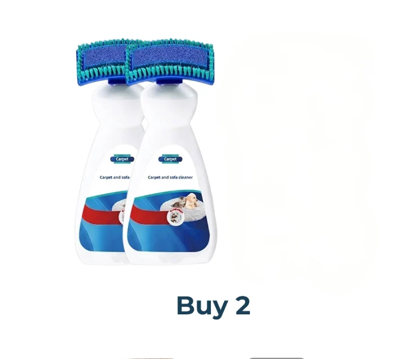 ✨No Rinsing Needed! 2-in-1 No-Rinse Sofa & Carpet Cleaner with Built-In Scrubbing Brush