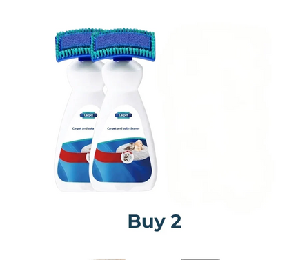 ✨No Rinsing Needed! 2-in-1 No-Rinse Sofa & Carpet Cleaner with Built-In Scrubbing Brush