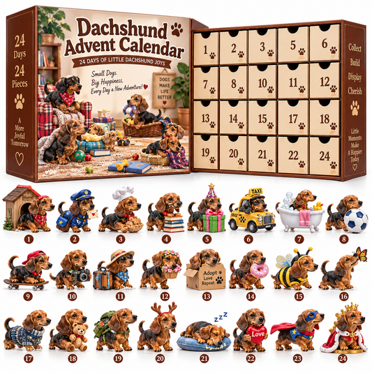🐶🐾24 Little Dachshunds, 24 Big Personalities — Dachshund Advent Calendar