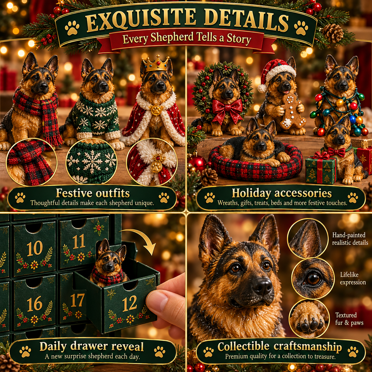 🐾 Who Says Loyalty Can't Be a Christmas Surprise?! 🎄 2026 German Shepherd Advent Calendar – 24 Days of Love & Loyalty!