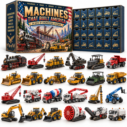 🚂 24 Machines. 24 Discoveries. One Legendary Christmas. 🎄 – Machines That Built America Advent Calendar for Engineering Fans 🎁