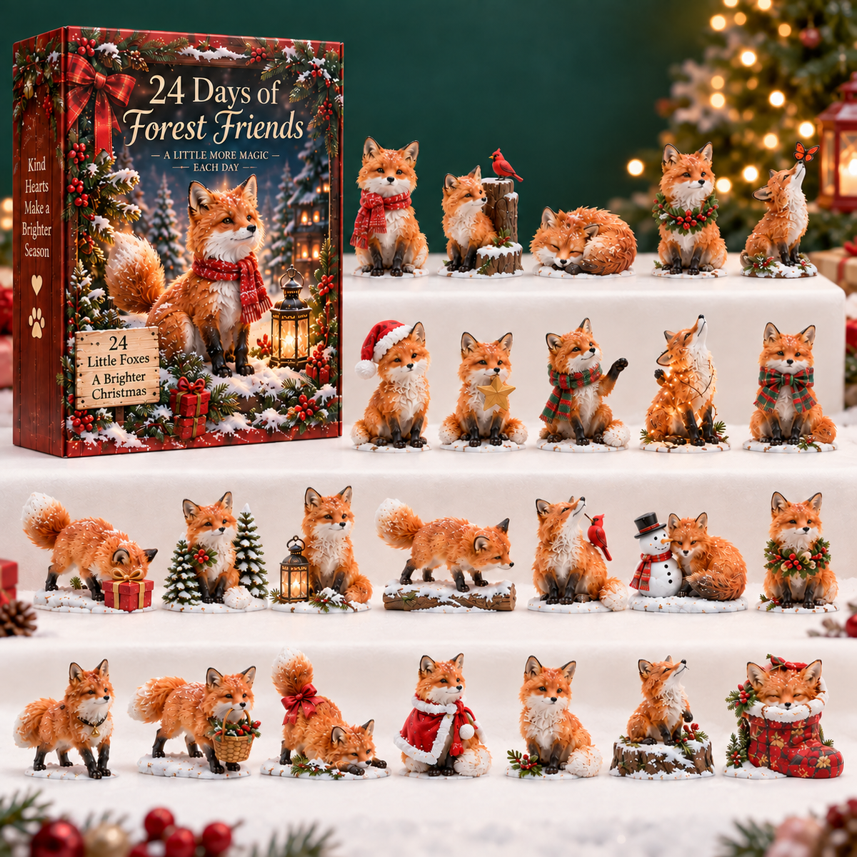 24 Days of Red Foxes – A Little Winter Forest to Discover 🦊❄️
