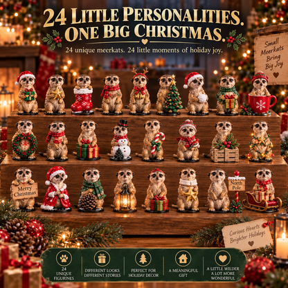 🐾 Meerkat Christmas Advent Calendar – 24 Curious Little Meerkats, 24 Days of Holiday Surprises