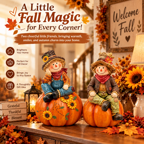 🍂 Ready to Fall in Love with Autumn?! ❤️ Two Adorable Little Friends Bringing Warmth & Joy to Every Home!