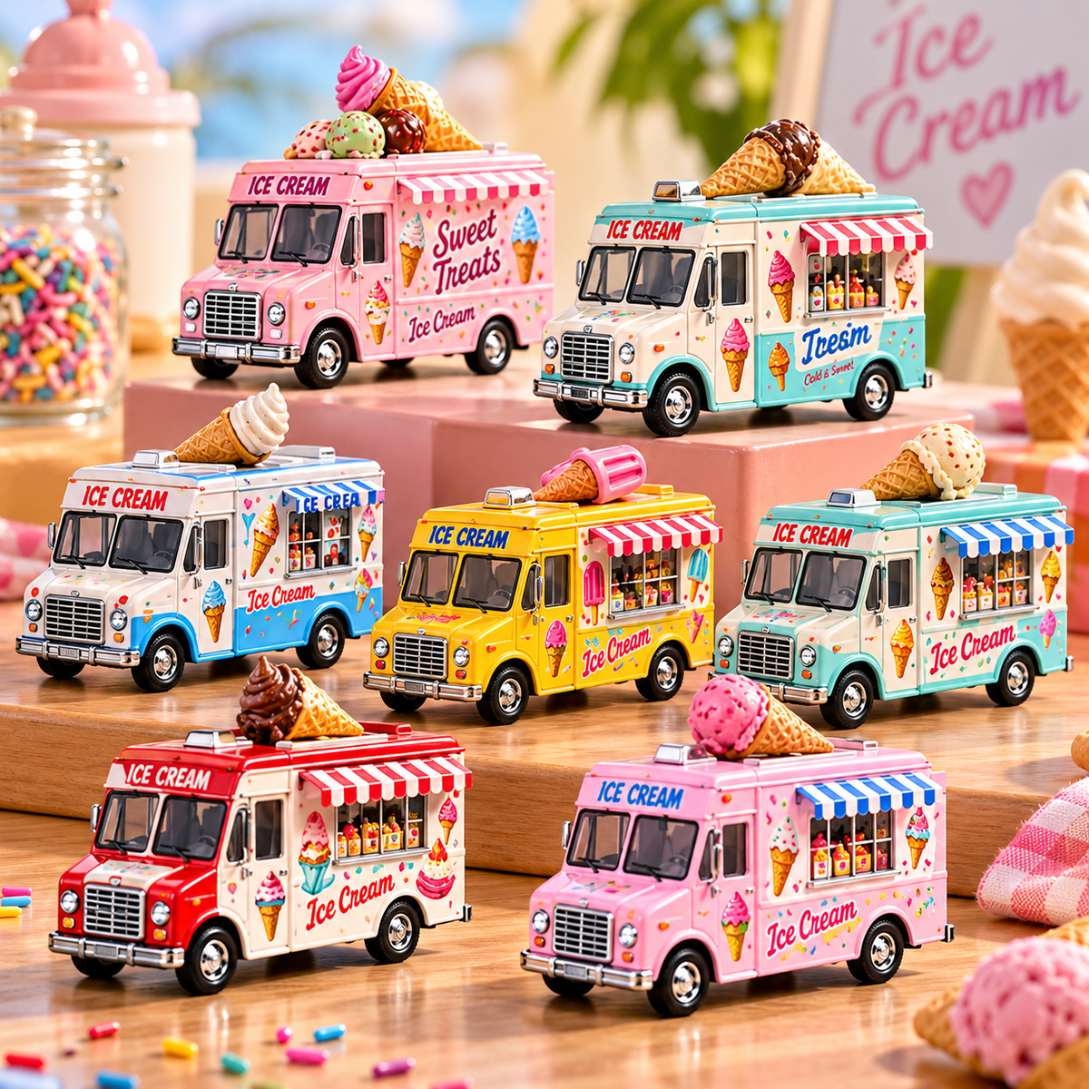 🍦 Ready for 24 Days of Sweet Surprises?! 🚚 2026 Ice Cream Trucks Advent Calendar – 24 Adorable Collectible Trucks!