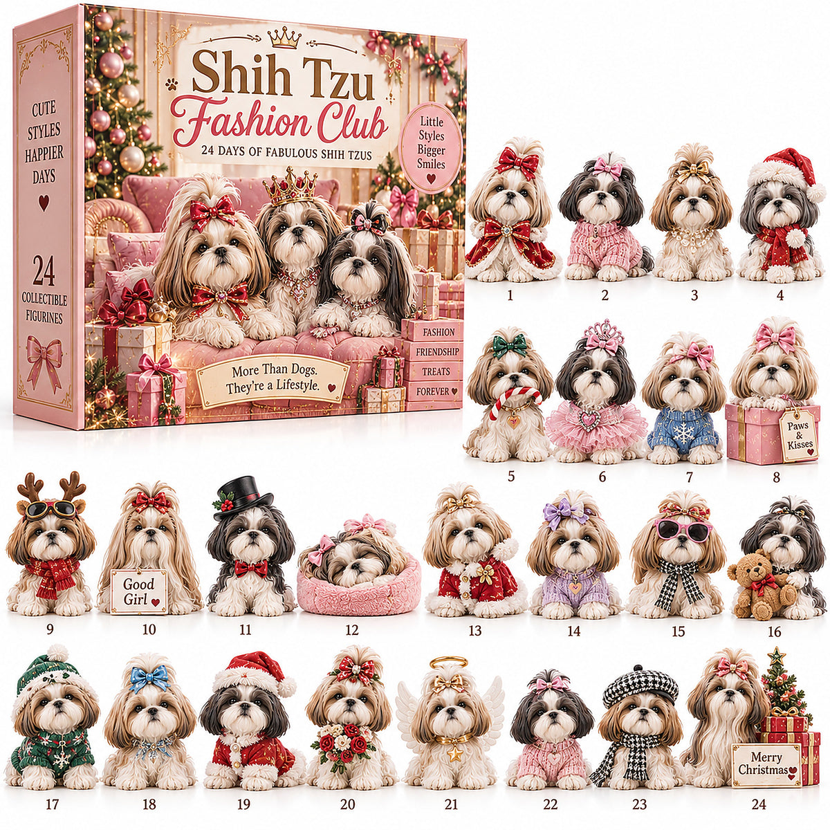 24 Days of Shih Tzu Fashion Club – The Cutest Christmas Countdown for Shih Tzu Lovers 🎀🐾