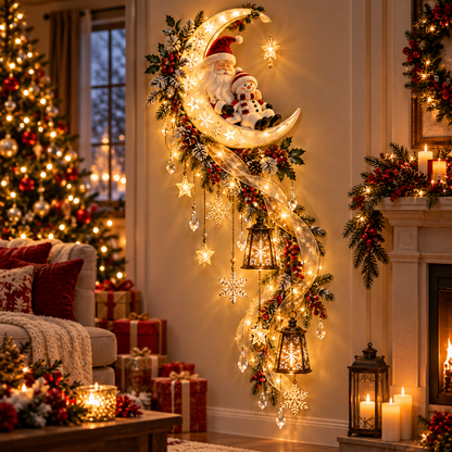 🌙 Ready to Bring Christmas Magic Home?! 🎅 2026 Santa & Snowman Moonlight Wall Decor – A Glowing Christmas Wonderland!