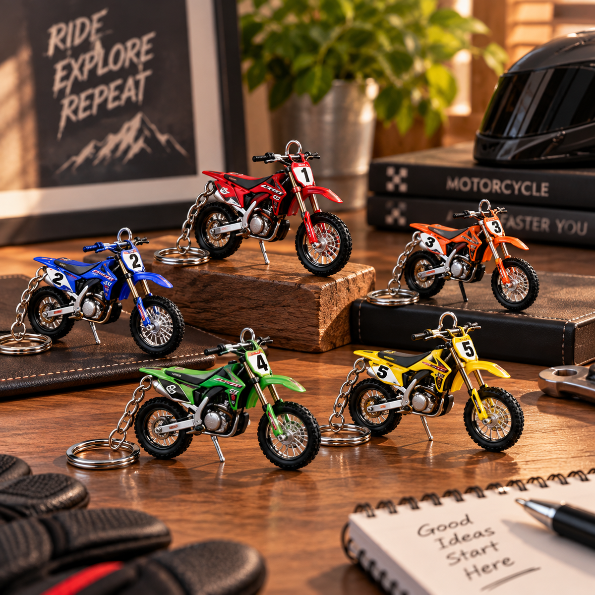 24 Days of Motocross – 24 Mini Dirt Bike Keychains Christmas Advent Calendar