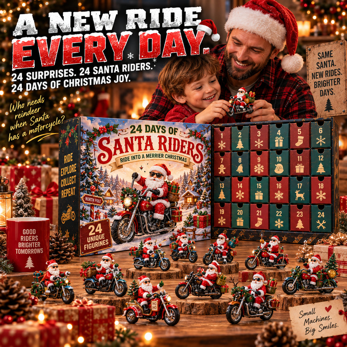 Santa's Trading Reindeer for Motorcycles! 🎅🏍️ – 24 Days of Vintage Motorcycle Christmas Surprises