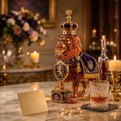 👑 More Than a Decanter, It's a Royal Masterpiece! 🦁 Crowned Lion Whiskey Decanter – A Timeless Collector's Treasure!