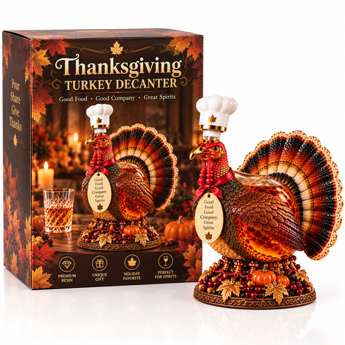 🦃 Who Said the Turkey Was Just for Dinner?! 🥃 Thanksgiving Turkey Whiskey Decanter – A Holiday Showstopper!