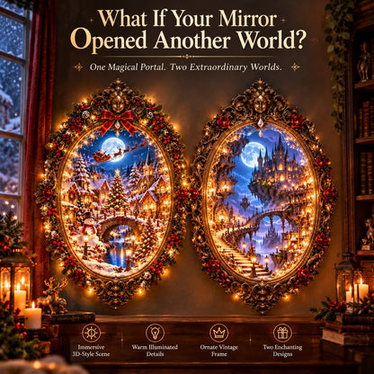 🪞 What If Your Mirror Opened Another World? ✨ Beyond the Looking Glass – Two Enchanted Worlds to Explore!