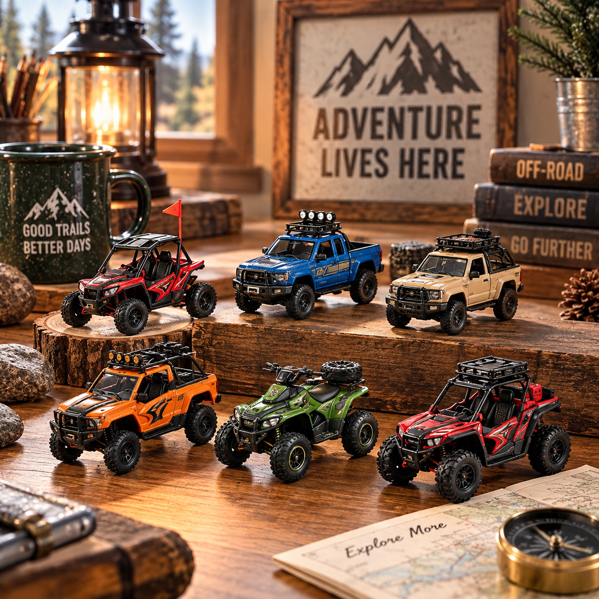 24 Days of Off-Road Adventures – 24 Unique Mini Vehicle Collectibles Christmas Countdown Gift Set