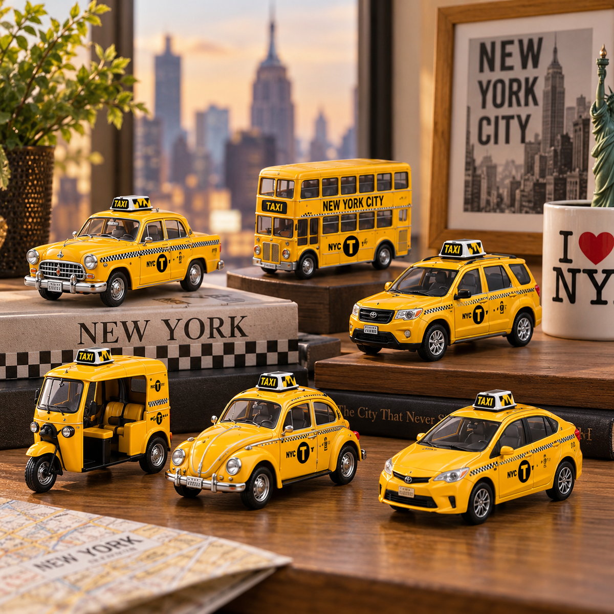 24 Days of New York Yellow Taxis – 24 Iconic Cab Collectibles | NYC Christmas Countdown Gift Set