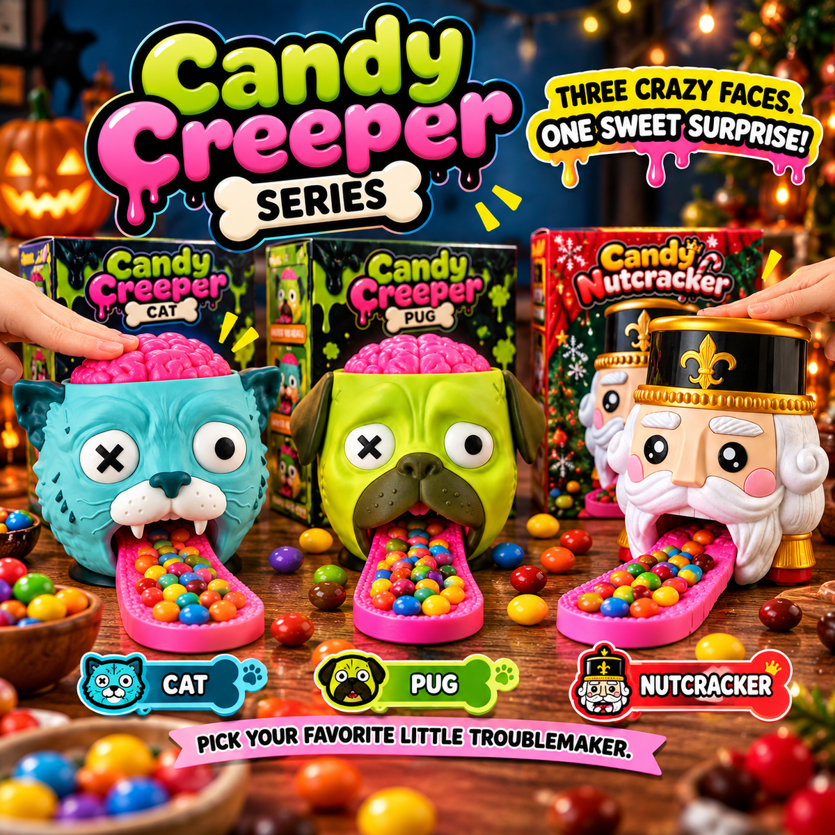 🍬 Ready for a Sweet Surprise 😂 Candy Creeper Series – 3 Crazy Characters, Endless Laughs & Sweet Fun!