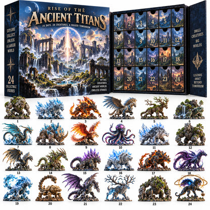 24 Days. 24 Creatures. One Legendary World to Discover. 🐉Rise of the Ancient Titans – 24 Days of Mythical Creatures Advent Calendar | Fantasy Collectible Figurines