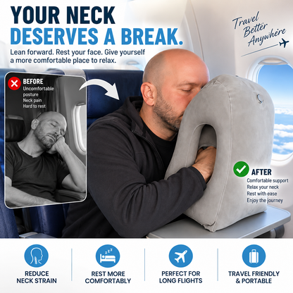✈️ Inflatable Travel Pillow – A More Comfortable Way to Rest on Long Flights