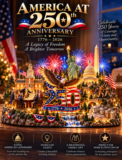 US Celebrate 250 Years of America! ✨ 1776–2026 Illuminated Anniversary Keepsake