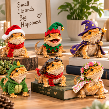 24 Days of Bearded Dragon – 24 Unique Miniature Figurines | Christmas Collectible Gift Set