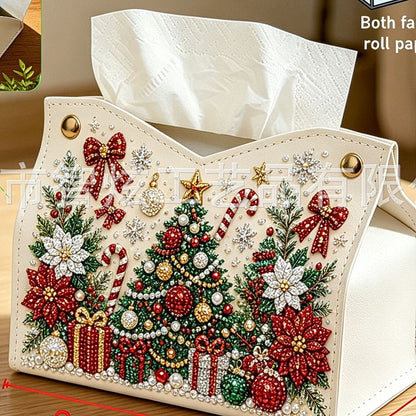 🎄 DIY Sparkling Christmas Diamond Art Tissue Box Covers – 8 Festive Designs to Make Every Corner Feel Like Christmas ✨