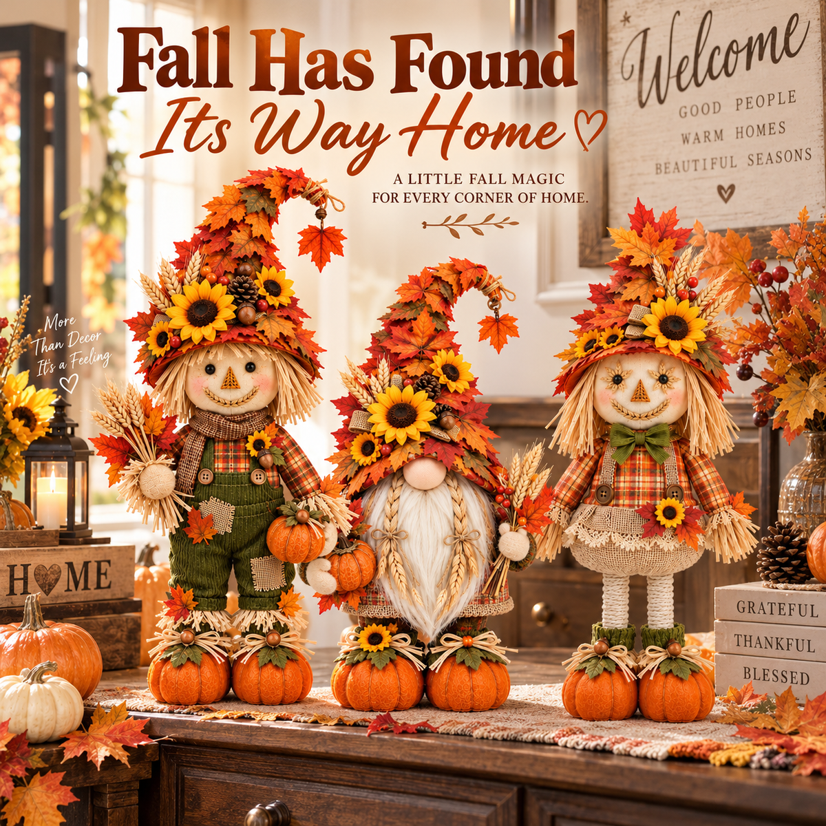 🍁 Ready to Bring Autumn Home? 🌻 3 Charming Characters,  Endless Ways to Celebrate Fall!