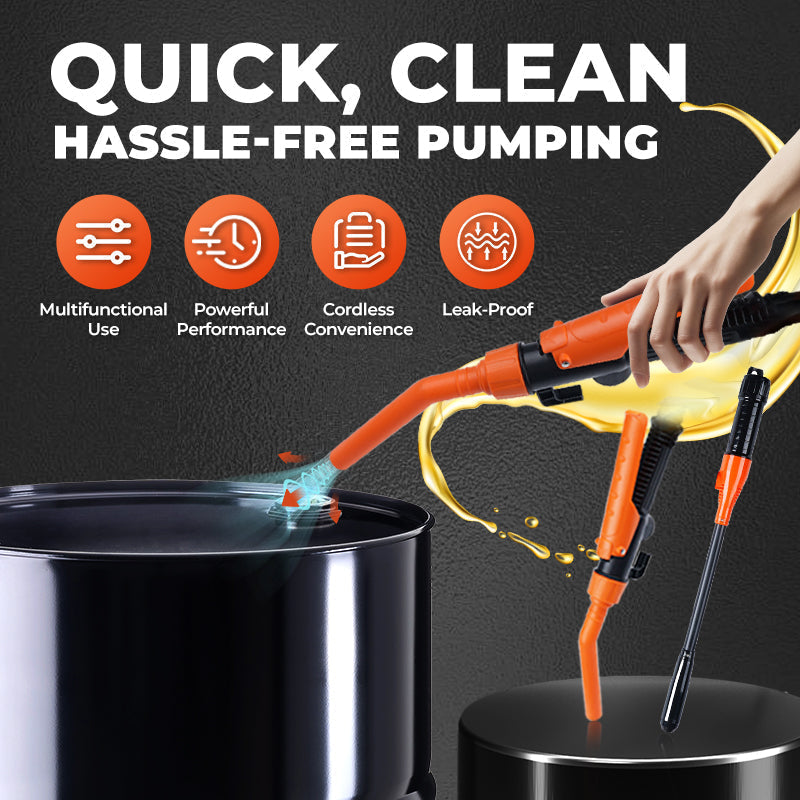 🔥 49% OFF NOW! ✨ Battery Powered Liquid Transfer Pump - Fast & Safe Siphoning for Fuel, Water & Oils with Auto-Stop Function ⛽🔋