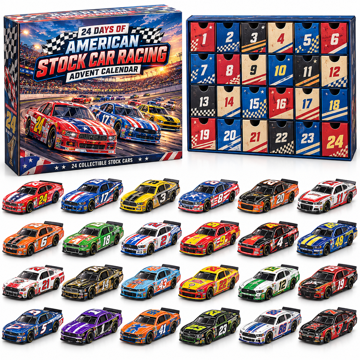 🏎️ Stock Car Racing Advent Calendar – Build Your Dream Racing Lineup