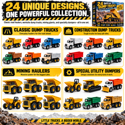 🚛24 Days of Dump Trucks – Nostalgic American Construction Truck Collectible Advent Calendar
