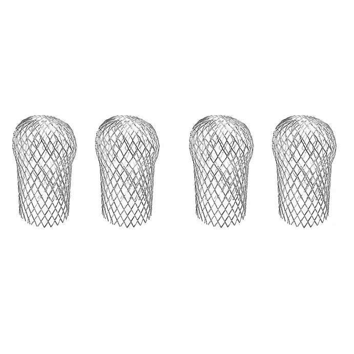 Aluminum Alloy Gutter Guard Filter 2 PCS, Roof Rain Gutter Downspout Strainer, Anti‑Clog Leaf Debris Catcher for Home Drainage System
