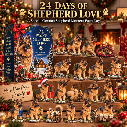 🐺 24 Days of Shepherd Love – Born to Protect, Made to Love! ❤️ 24 German Shepherd Advent Calendar Collectibles 🎄