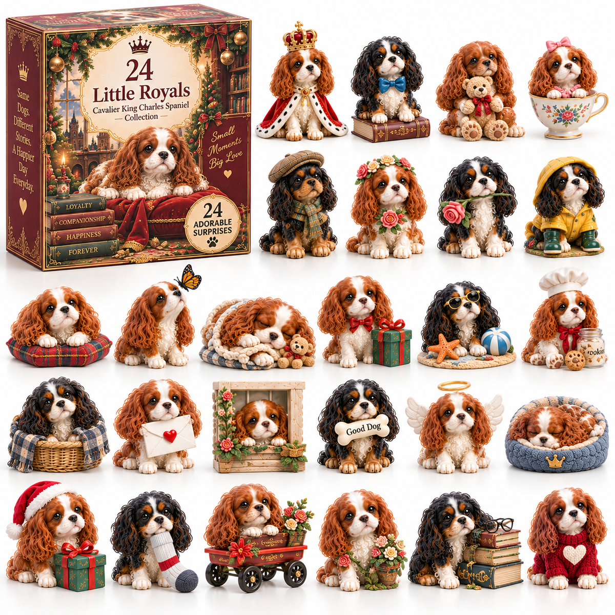 👑 24 Little Royals – Cavalier King Charles Spaniel Surprise Collection | 24 Little Dogs, One Big Love!