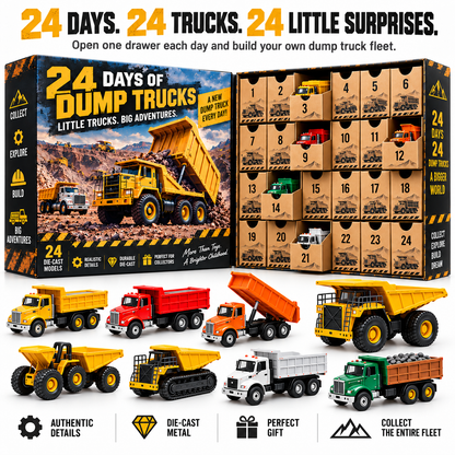 🚛24 Days of Dump Trucks – Nostalgic American Construction Truck Collectible Advent Calendar