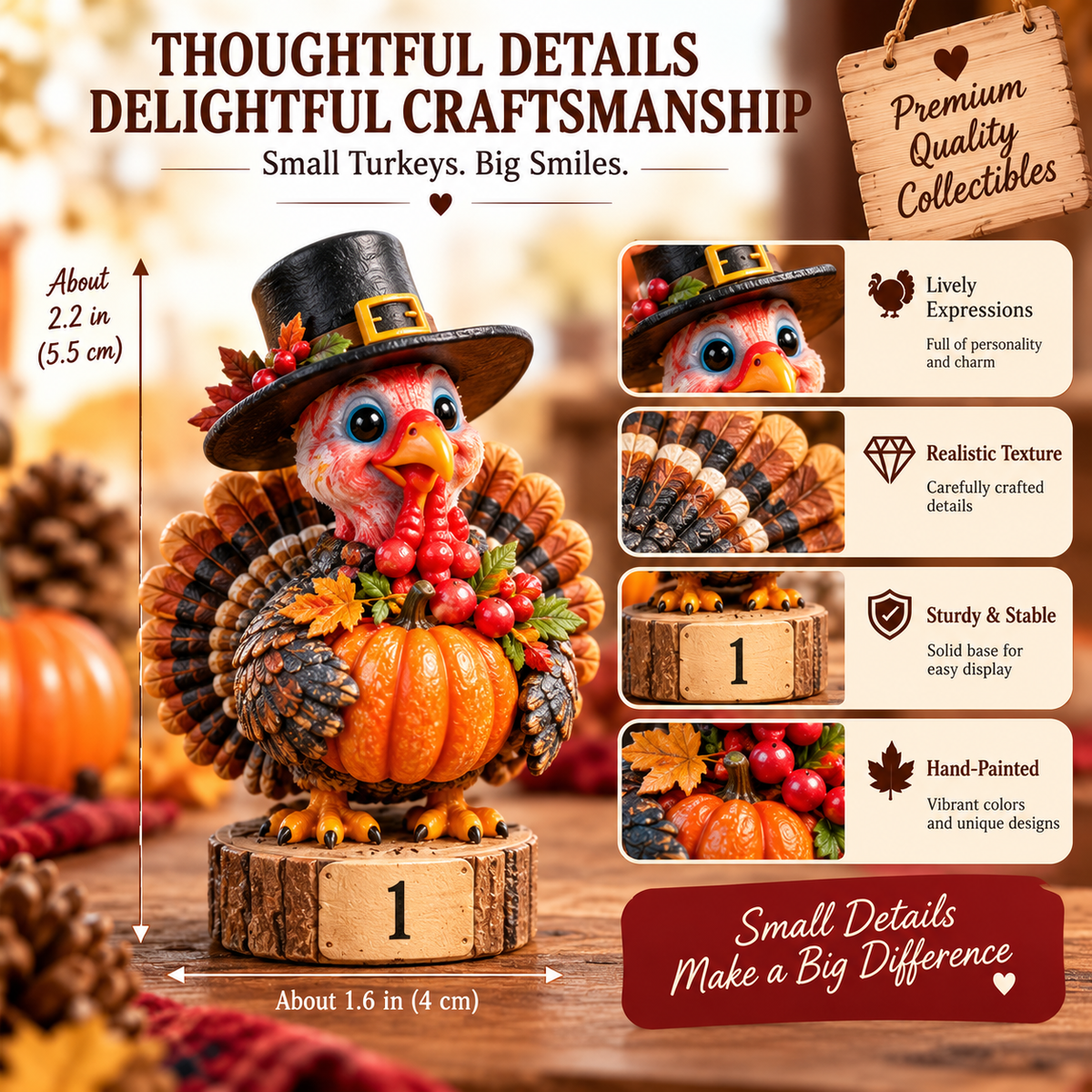 🦃 24 Little Turkeys. 24 Reasons to Be Thankful. — Thanksgiving Countdown Collection