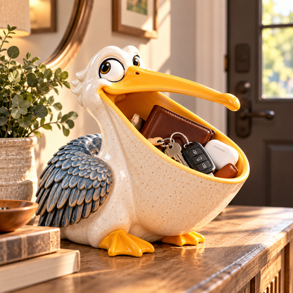 🐦 Big Mouth Pelican Catchall – Funny Multi-Purpose Organizer & Home Décor