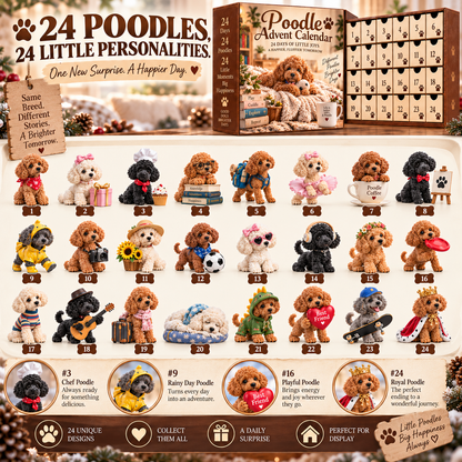 🐩24 Days of Poodle Happiness – Christmas Advent Calendar | 24 Unique Poodle Collectible Figurines