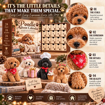 🐩24 Days of Poodle Happiness – Christmas Advent Calendar | 24 Unique Poodle Collectible Figurines