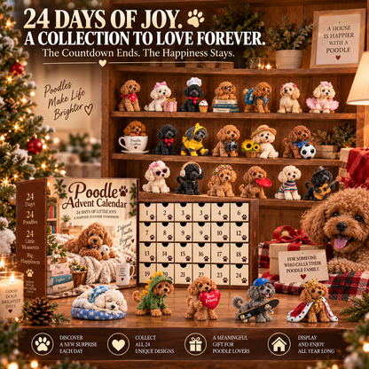 🐩24 Days of Poodle Happiness – Christmas Advent Calendar | 24 Unique Poodle Collectible Figurines