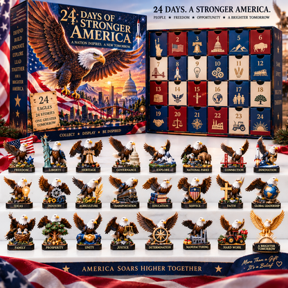 ❤️ LOVED BY 6,000+ PEOPLE! 24 Days of Stronger America — Bald Eagle Collectible Advent Calendar