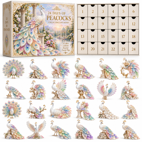 🦚 Ready to Unwrap a Little Elegance? ✨ 2026 Peacock Advent Calendar – 24 Days of Beauty, Wonder & Collectible Surprises!