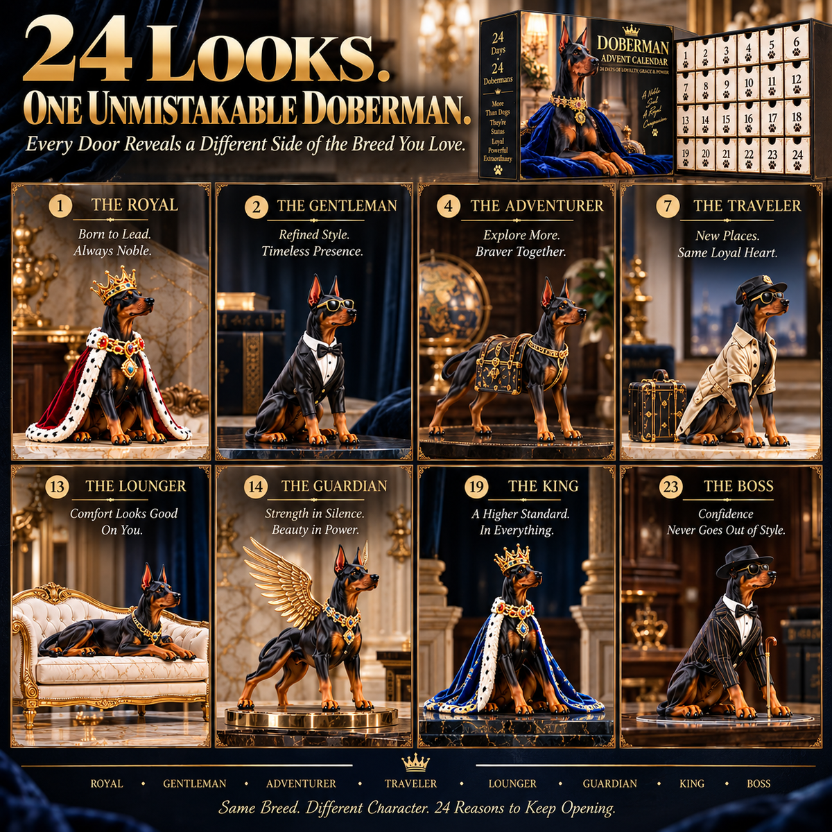 🐕‍🦺One Noble Soul, 24 Different Stories – Doberman Countdown Collection